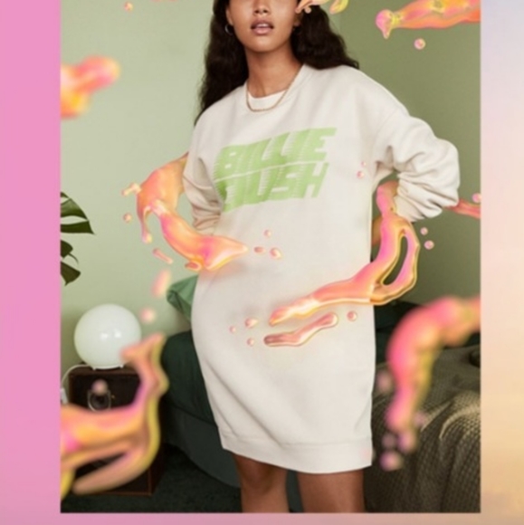 H&M BILLIE EILISH Printed Sweatshirt Dress - Picture 2 of 10